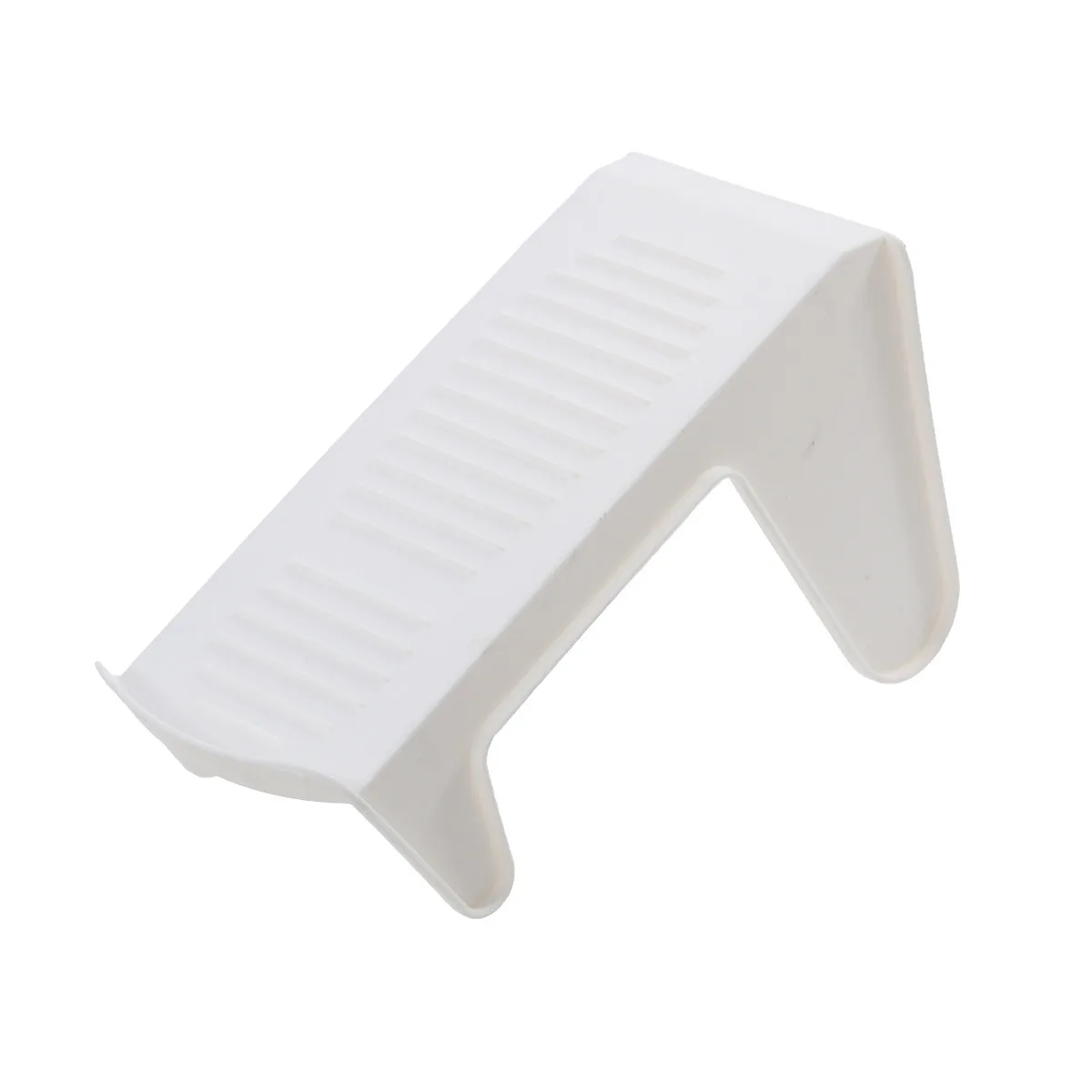 Double Layer Shoe Rack Integrated Shape Space Efficient Shoe Holder for Living Room Office Closet Deck Floor Organizer White