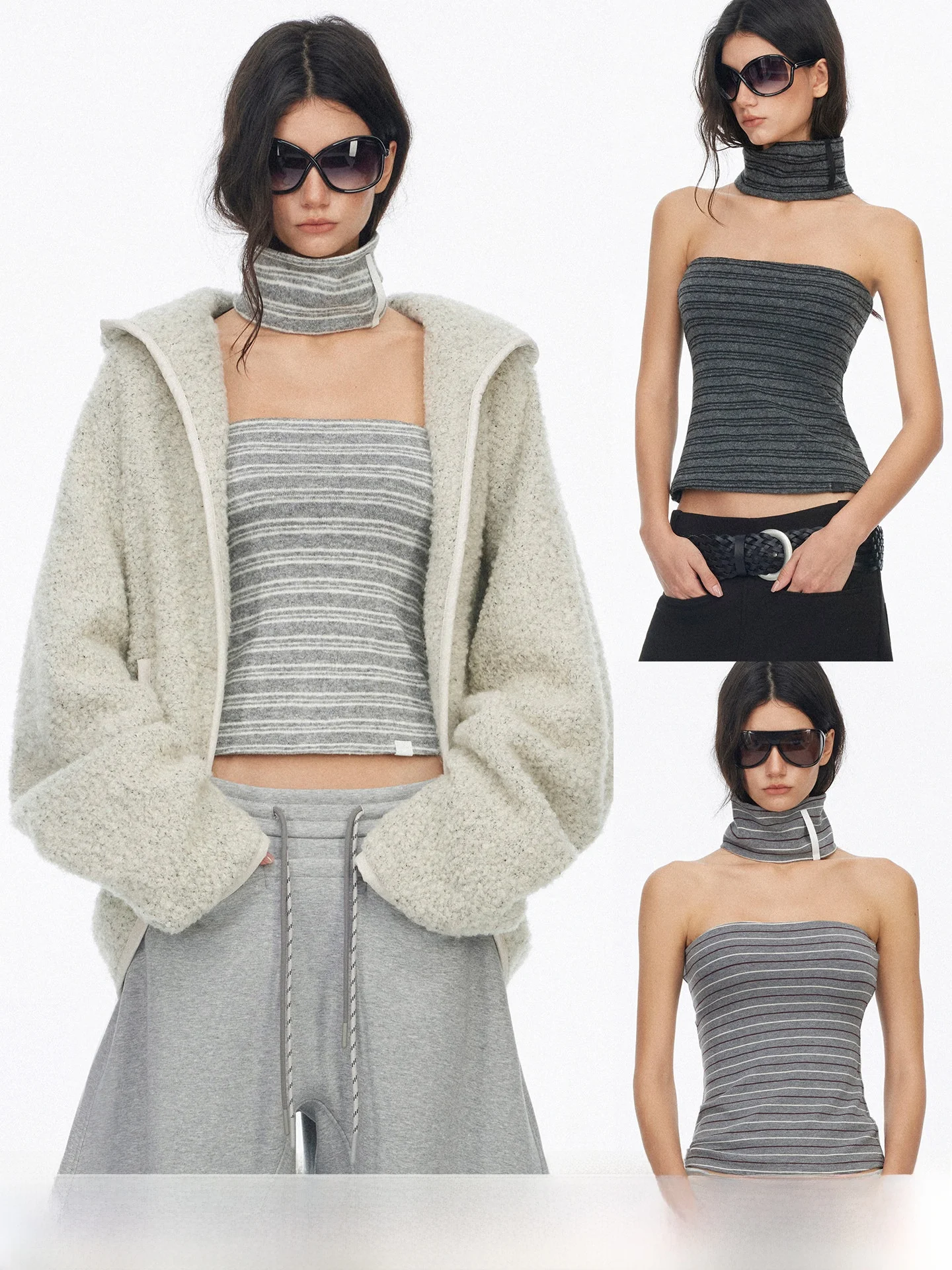 

SaltHe Knitted Slim Fit Csole Base irt Women's Autumn Winter New Sle One-oulder Inner Wear Top Breathable Polyester