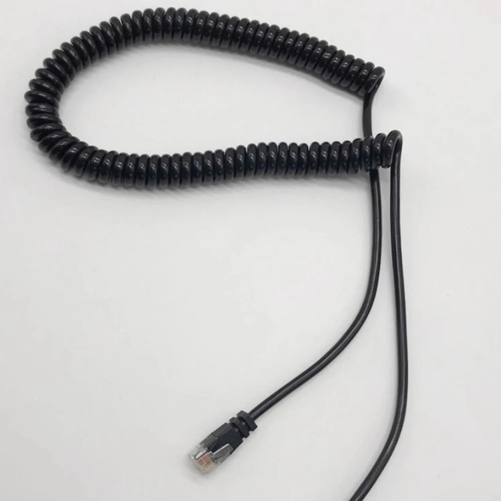 

6-Core Pure Copper Spiral Telephone Wire Durable PU Material Connection Cord Stretchability for Engineering Applications