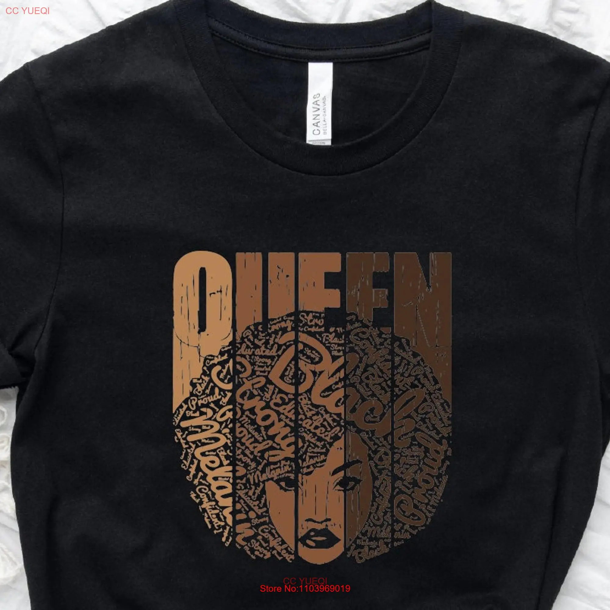 Черная футболка «Queen» с длинным или коротким рукавом