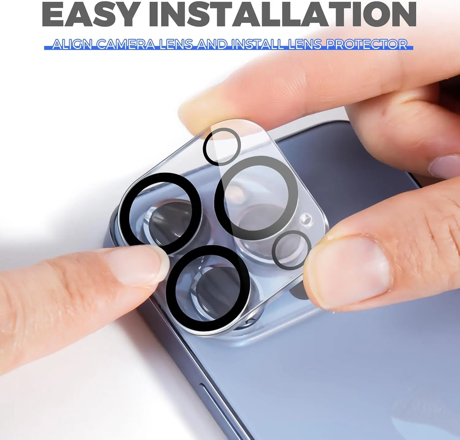 2/4枚入り 9H iPhone 15 Pro /15 ProMax用 HDレンズ保護フィルム