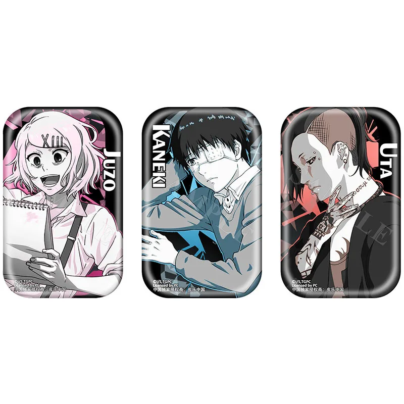 

Hot New Anime Tokyo Ghoul Ken Kaneki JUZO SUZUYA REI Cosplay Square Badge Fashion Birthday Gifts