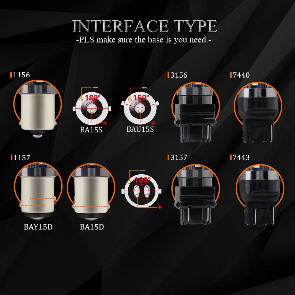 2 قطعة 144SMD LED 1156 7440 3014 T20 لمبات 144smd Led CanBus مصباح ل بدوره مصباح إشارة #6