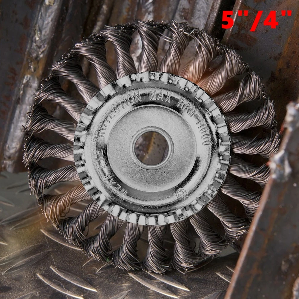 5inch/4inch Steel Wire Wheel Universal Garden Weeding Brush Removal Rust Weed Brush Cutter Head Lawn Mower Brush Cutter Tools