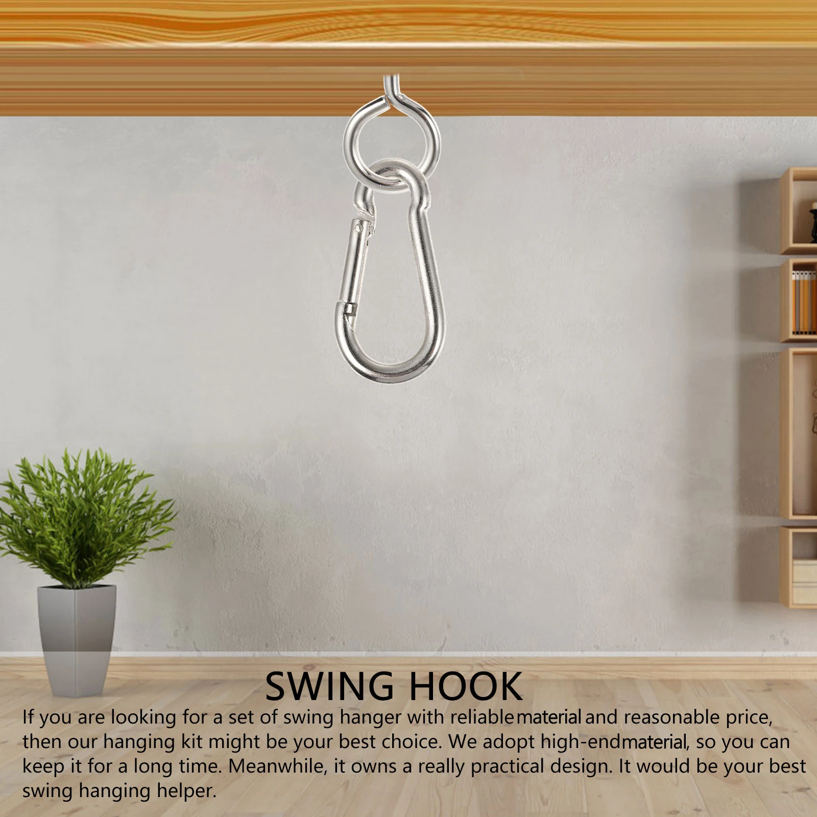 

10 Pcs Stainless Steel Hoisting Screws Self Tapping Hooks Eye Bolts Heavy Duty Eyelet