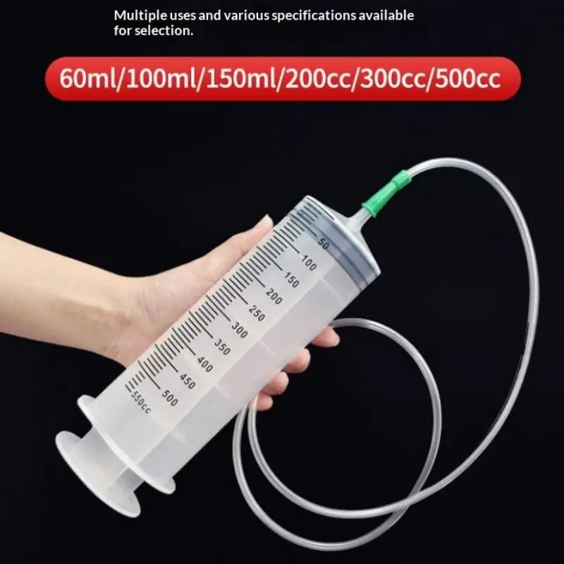 Large Capacity Durable Plastic Oil Extractor Syringe 60ml-500ml Easy to Use for Car Oil Extraction DIY Auto Maintenance