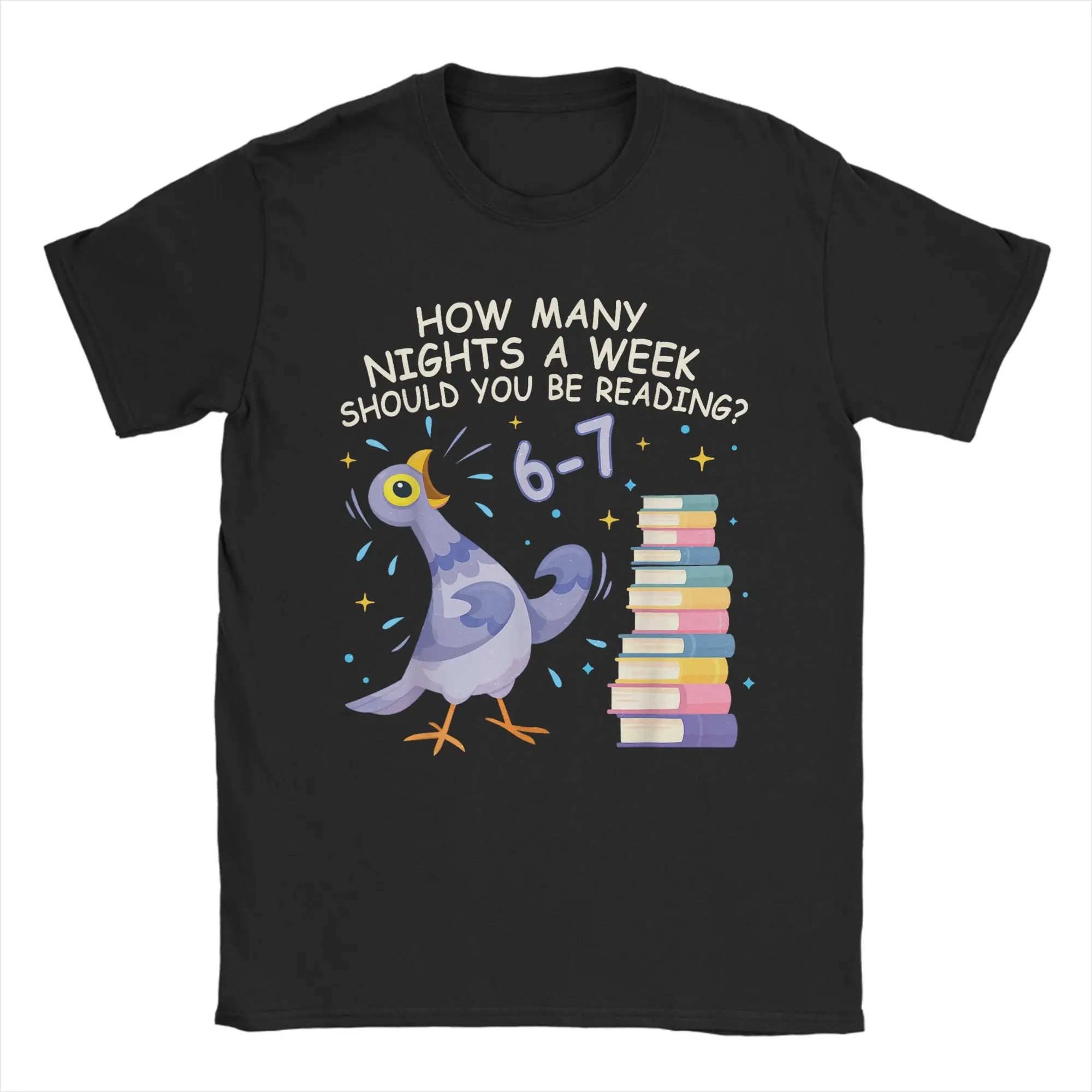 

How Many Nights a Week Should You be Reading 6 7 Cotton T-Shirt For Male Summer Y2K Fun T Shirts O Neck Novelty Tee Shirt