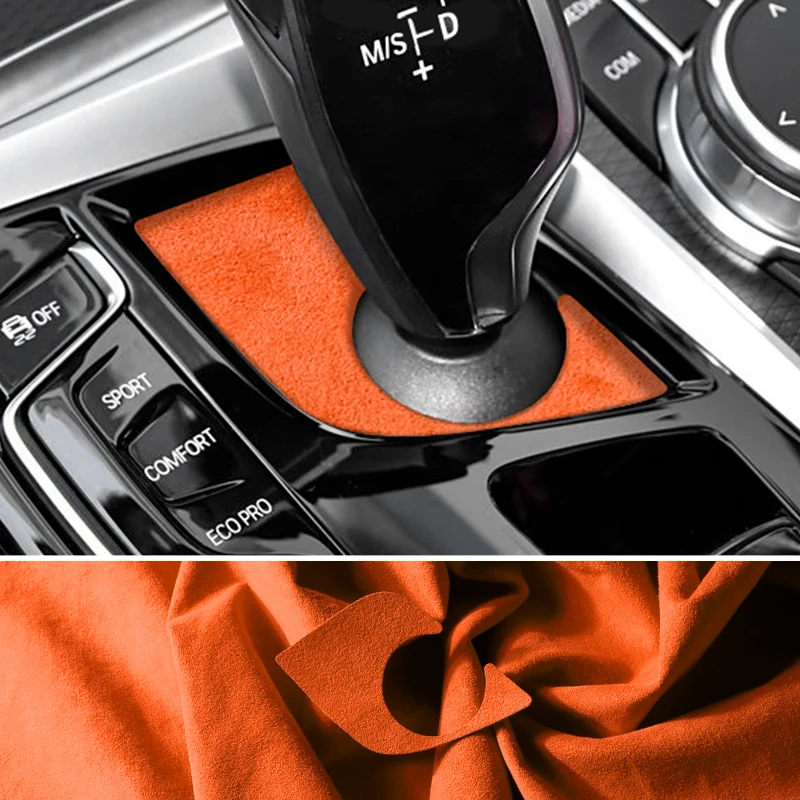 Made of Alcantara For BMW 5 Series G30 G38 6GT Center Console Gear Shift Panel Trim Sticker Car Premium Interior Accessories view 5
