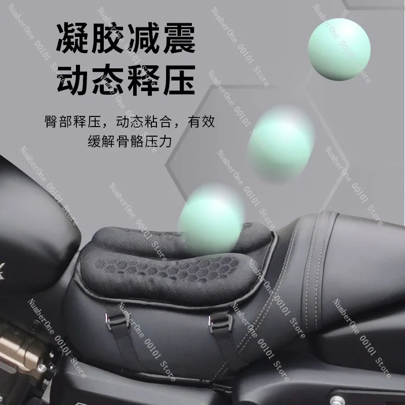 Comfort Shock Absorbing Electric Motorcycle Seat Cushion Slow Rebound Memory Gel Saddle Anti Slip Soft Pad Ergonomic Riding Seat