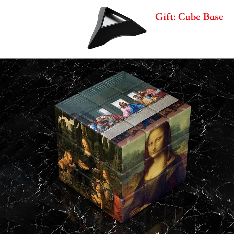 Cubes magiques de peinture à l\'huile Van Gogh pour enfants, image de jouet, éducation créative, ciel étoilé de tournesol, troisième ordre, cadeau