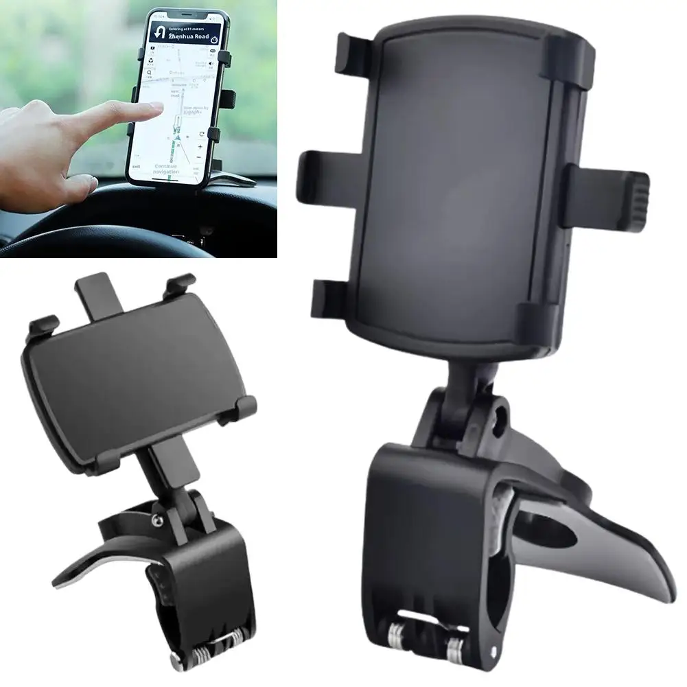 Car Mobile Phone Holder Dashboard Mirror/GPS Mobile Bracket Degree Phone Accessories Clip 360 Clip Rotatable Holder Mount C Z5P8