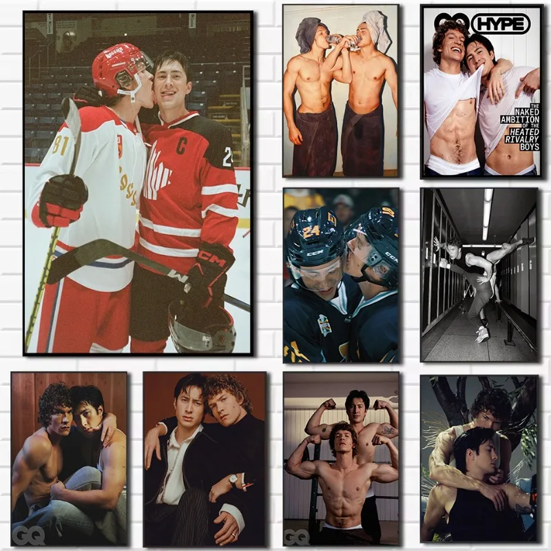 Heated Rivalry Ilya Rozanov&Shane Hollander LGBTQ Gay Love Aesthetic Poster Canvas Painting Wall Pictures Home Decor