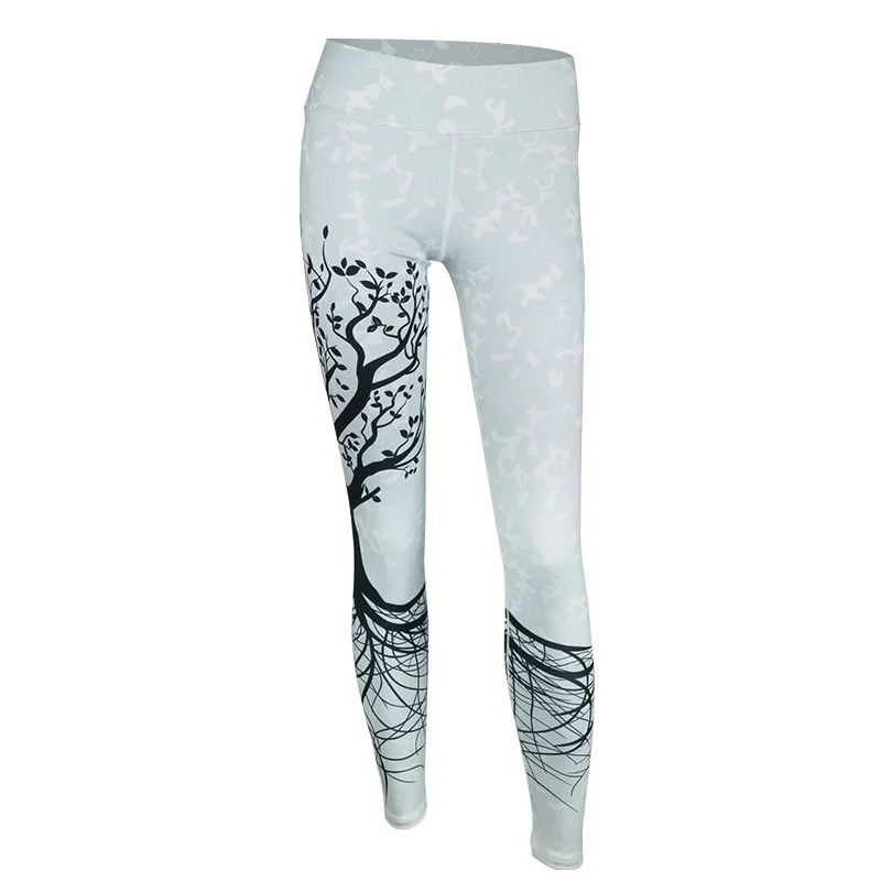 Woman Open Crotch Yoga Leggings Leaf Fitness Printing Gym Hidden Zipper Push Up Sport Hot Crotchless Pants Fashion Elastic