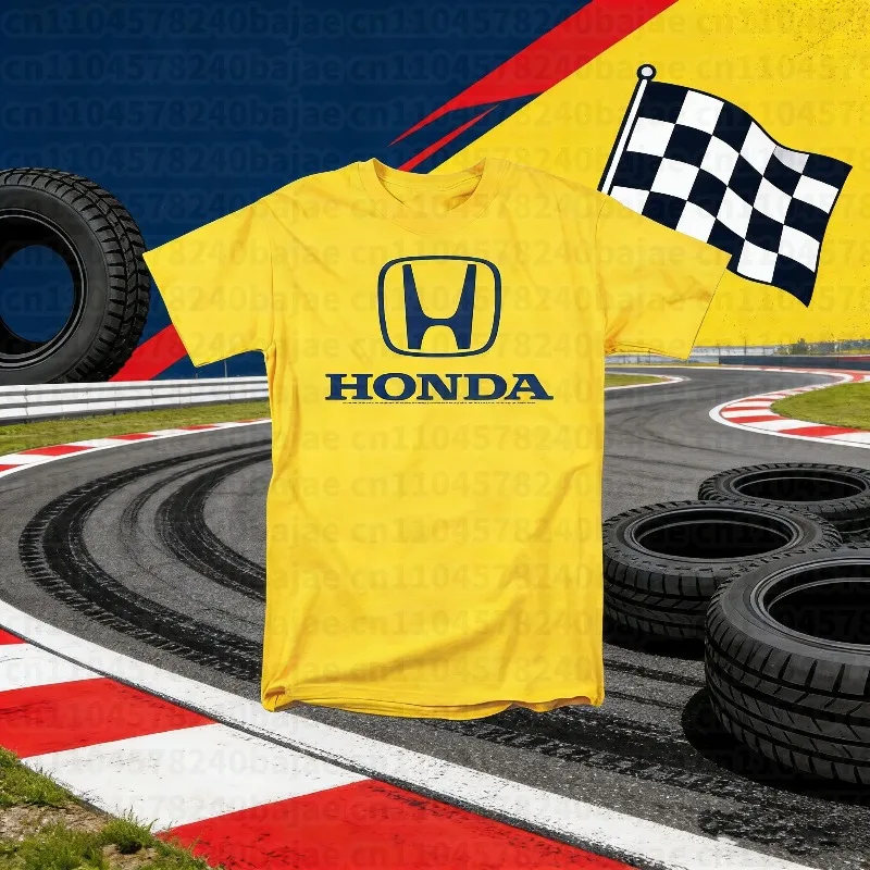 

Мужская и женская футболка Honda, летние хлопковые рубашки с короткими рукавами, весенне-летний повседневный топ Honda Motorcycle для бездорожья
