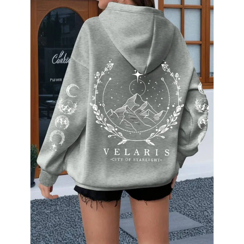 2026 Velaris City of Starlight Hoodie ACOTAR Print Pullover Unisex Buchliebhaber Langarm-Sweatshirt Herren Damen Streetwear Oberteile – Detail 4