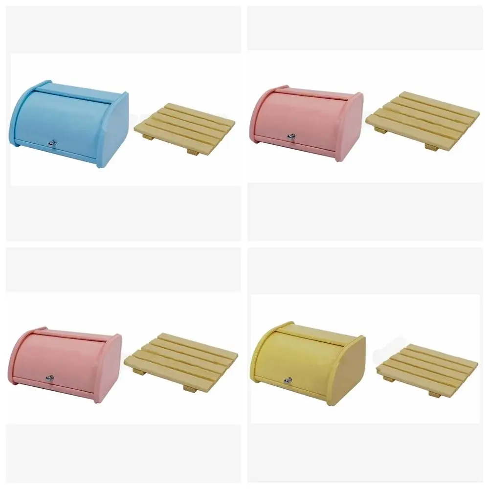 Plastic Dollhouse Bread Bin 1/6 Scale Multicolor Simulation Lunch-box DIY Playing House Miniature Baking Storage Tank