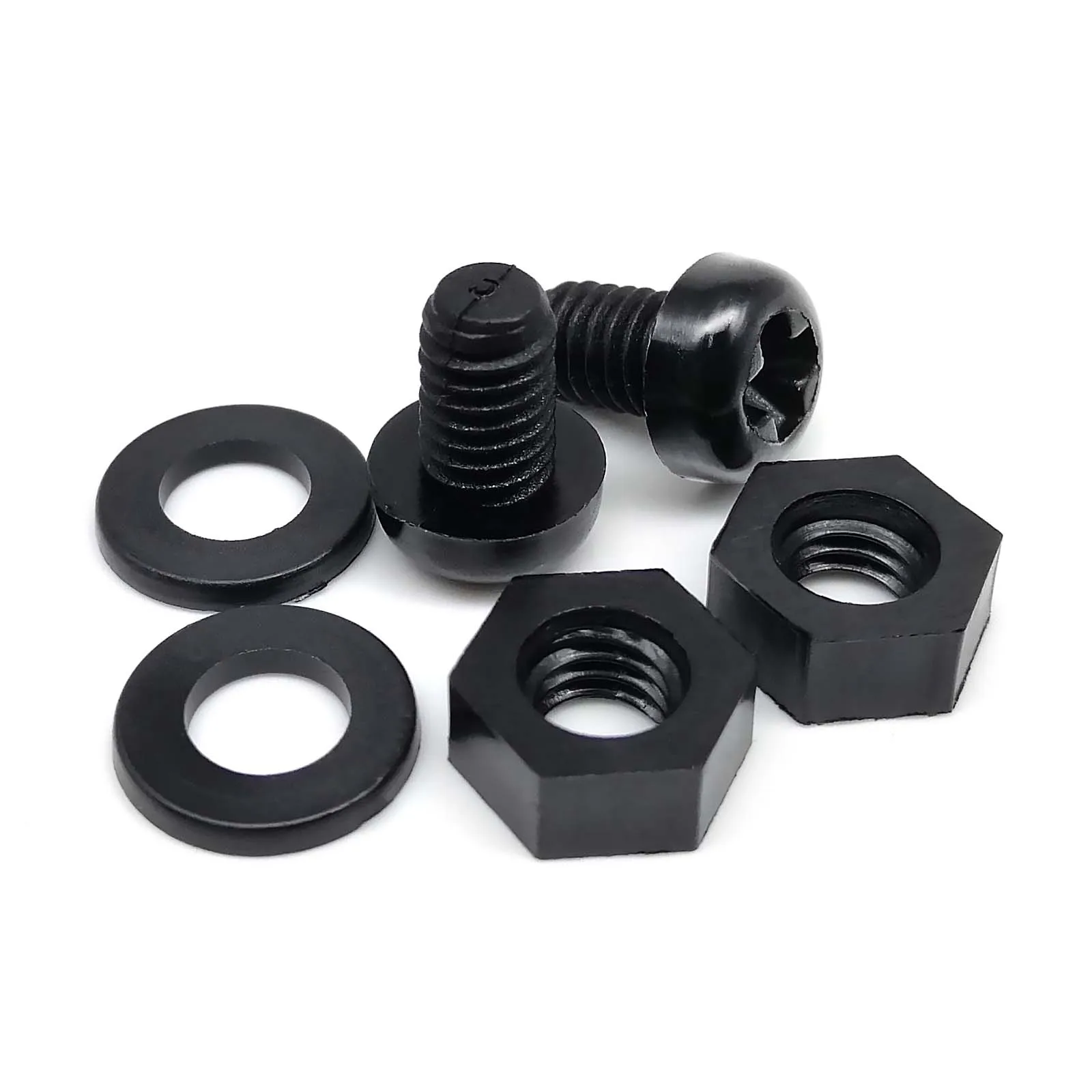 M2 M2.5 M3 M4 Black Plastic Nylon Insulated Hex Standoff Hexagon Pillar Spacer Column Screw Nut Washer Assortment Kit Set Box