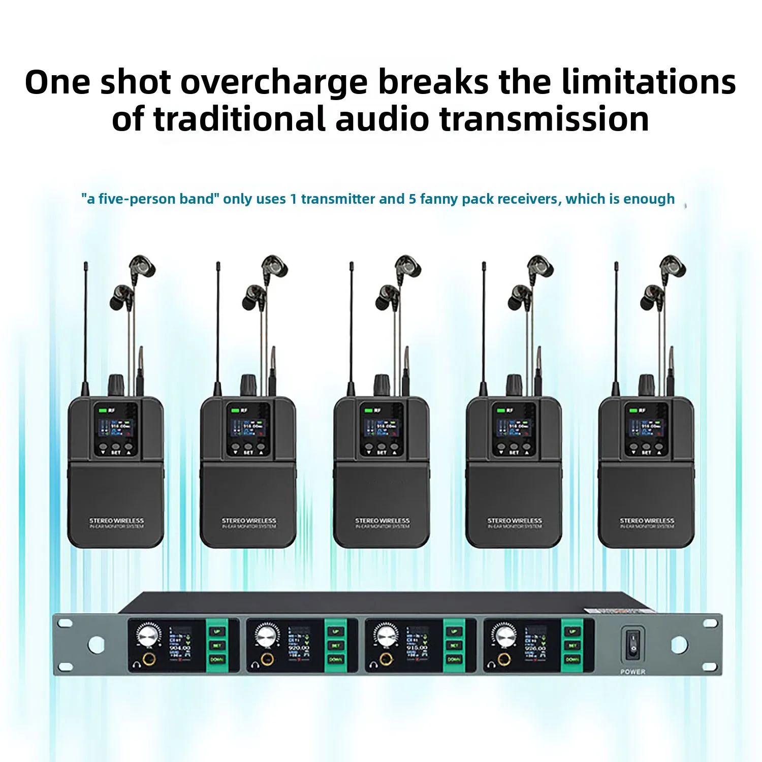 GAW-S1 Stage Stereo Ear Back Monitoring System Singer Band Host Rehearsal Performance Multiple Combinations