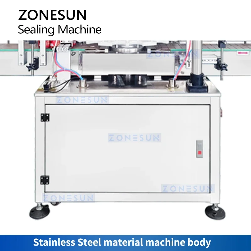 Zonesun Potato Chips Can Sealing Machine Automatic Aluminum Foil Heat Sealer Stackable Chips Canister Sealing Machine ZS-YFM1