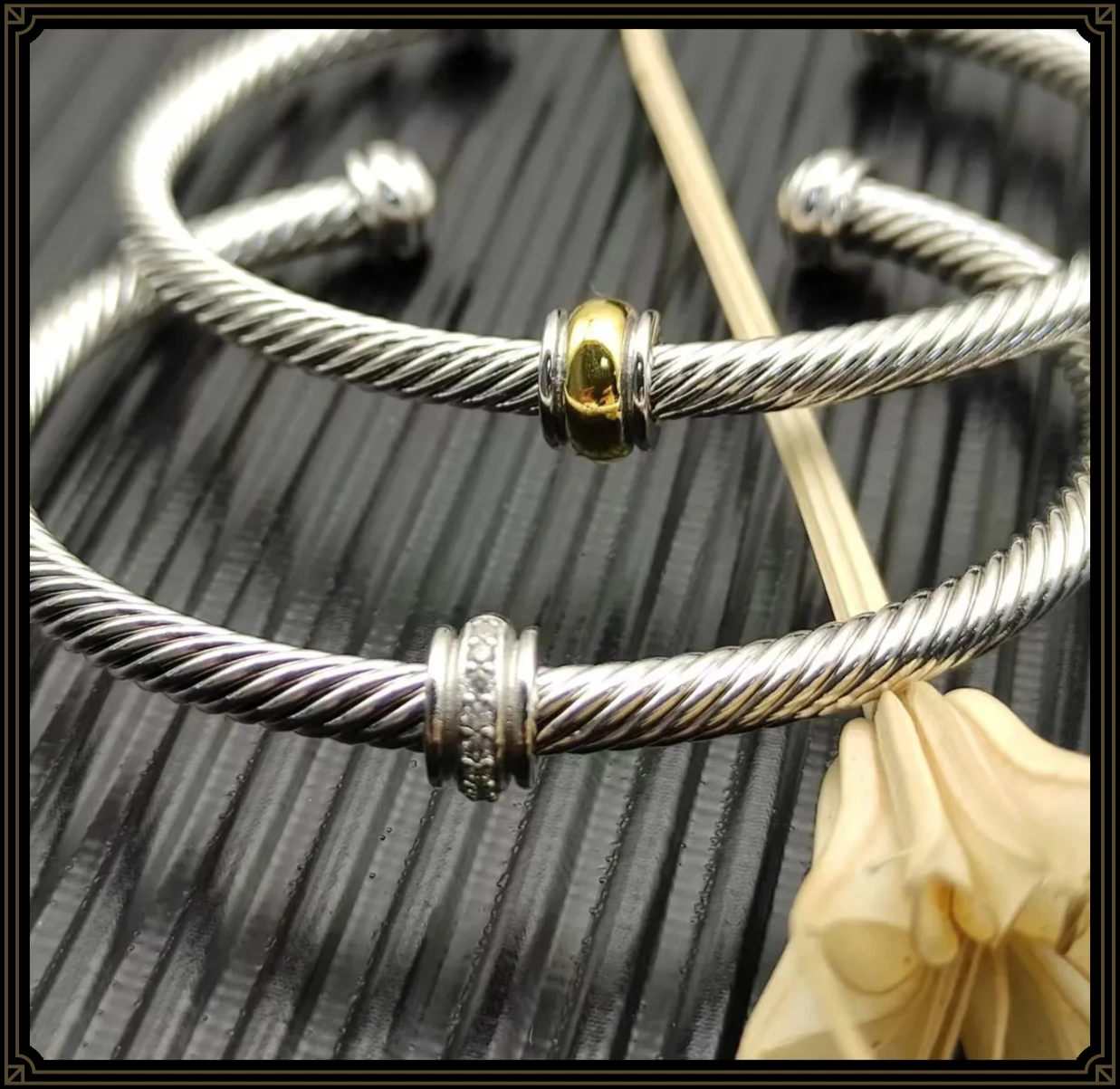 

new gold round beads diamond bracelet neutral fashion personality simple trend retro luxury jewelry