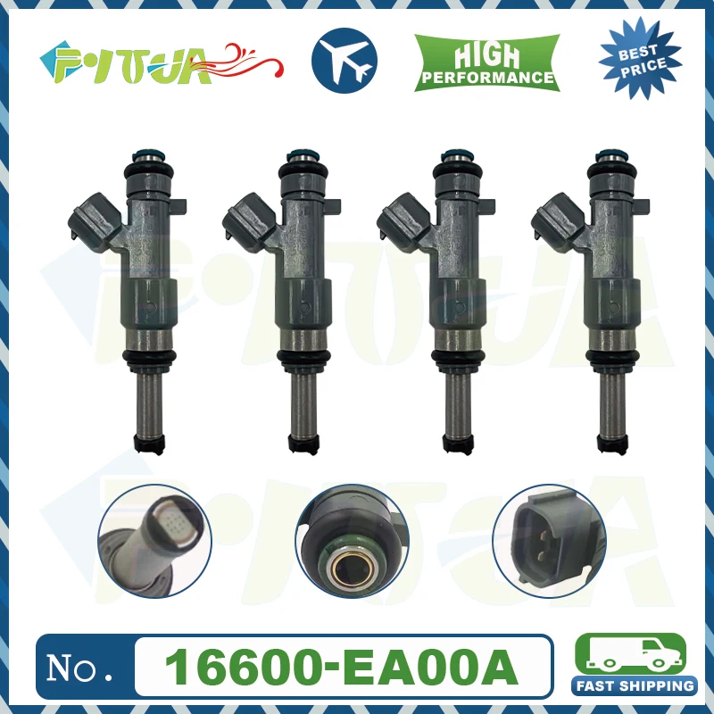 

4pcs Fuel injector 16600-EA00A For NISSAN FRONTIER X-TRAIL 2.5L L4 05-14 16600EA000 Car Engine Injection Valve Nozzle Injectors