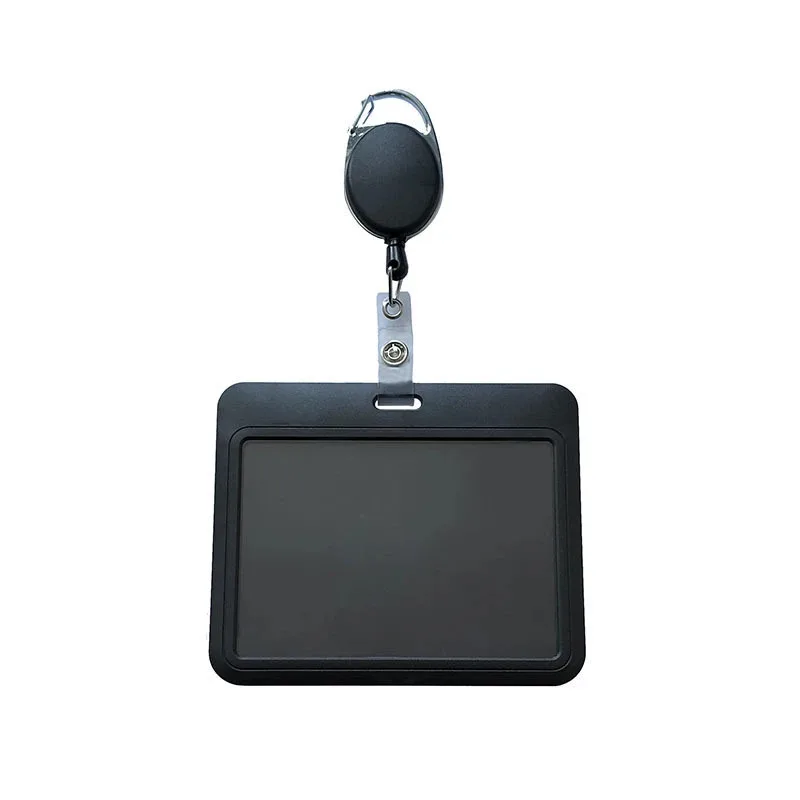 

1 шт., черный горизонтальный слайд, пластиковый чехол для идентификационной бирки, чехол для карточек с легко выдвижной кнопкой, катушка для бейджа, выдвижные аксессуары для медсестры