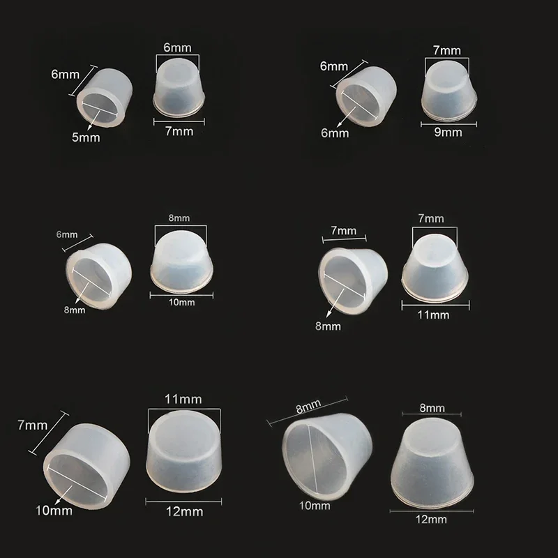 20PCS/50PCS Leather Bag Handbag Bottom Rivet Transparent Silicone Protective Cover Messenger Bag Lock Wear-resistant Groove image 2