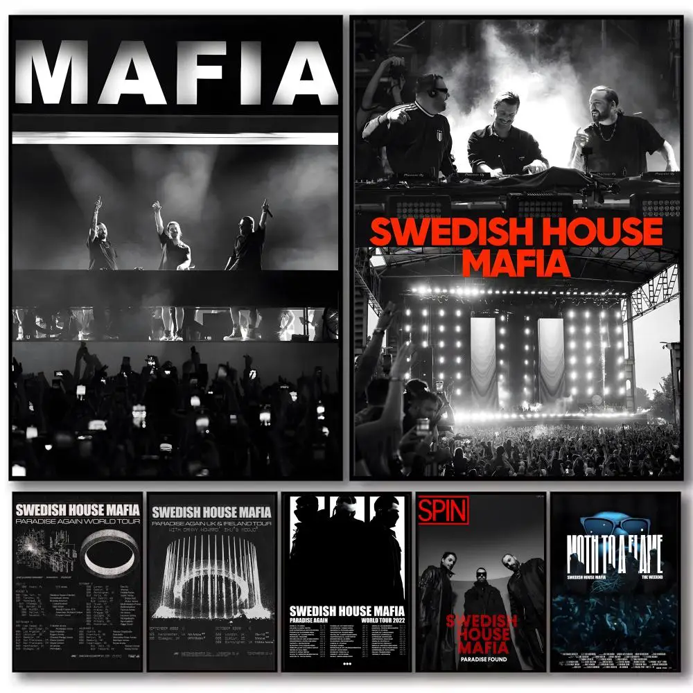 Swedish H-House M-Mafia Poster Decorative Stickers Wall Art Mural Photo Design for Home Living Room Hallway Decor Gift