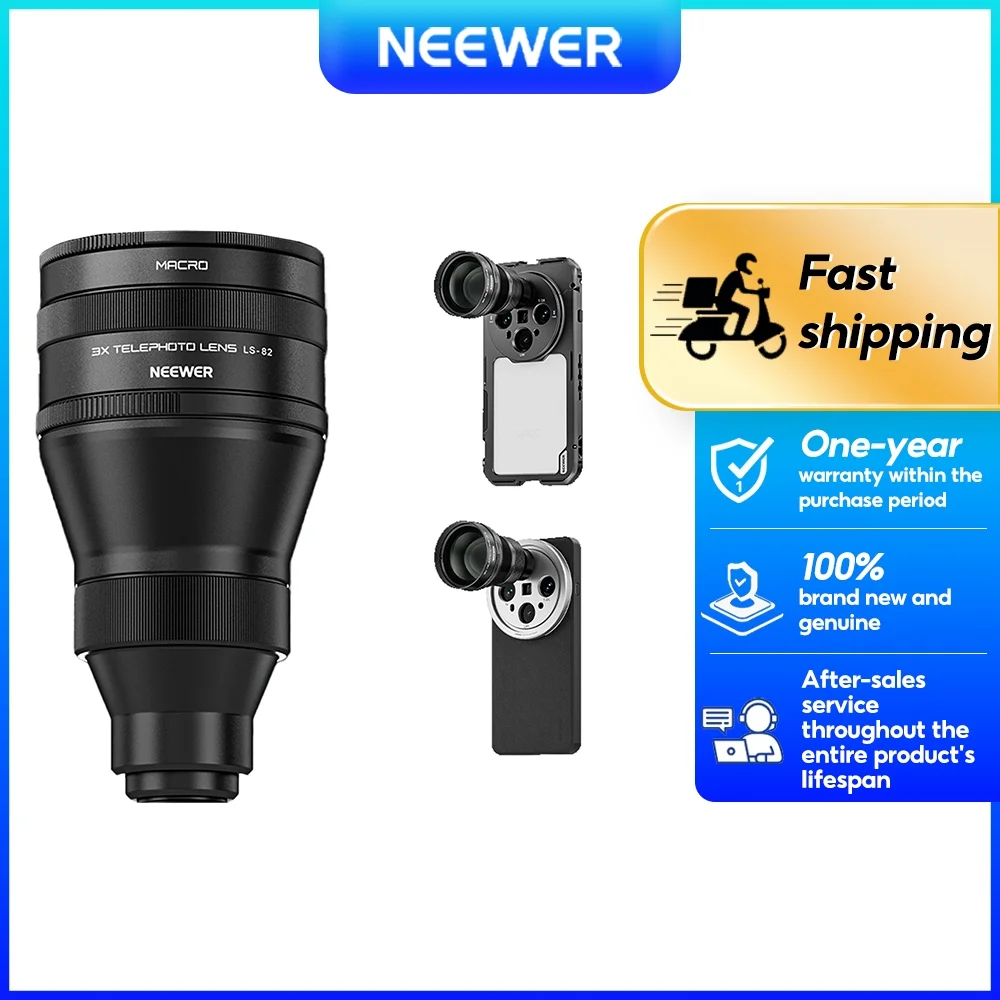 NEEWER 3X Telekonverter Teleobjektiv für Smartphones mit Makro 300 Kompatibel mit iPhone Android Samsung Xiaomi Kameras
