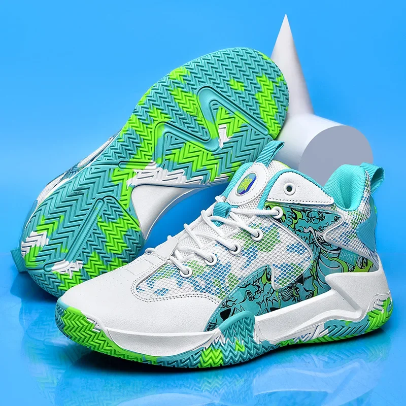 Scarpe da basket da uomo ammortizzazione traspirante scarpe sportive indossabili antiscivolo allenamento in palestra Sneakers da basket atletiche