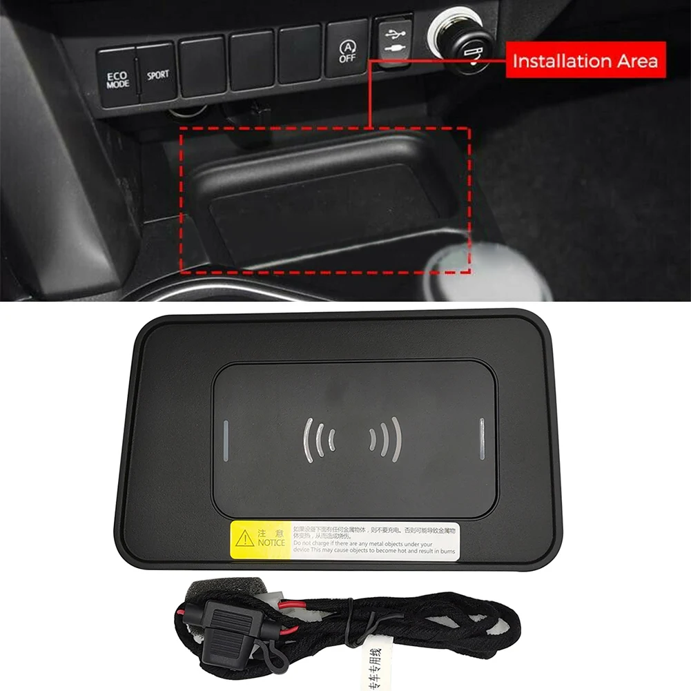 Wireless Car Charger Phone Fast Charging Pad For  RAV4 RAV 4 2014 2015 2016 2017 2018 LHD Only