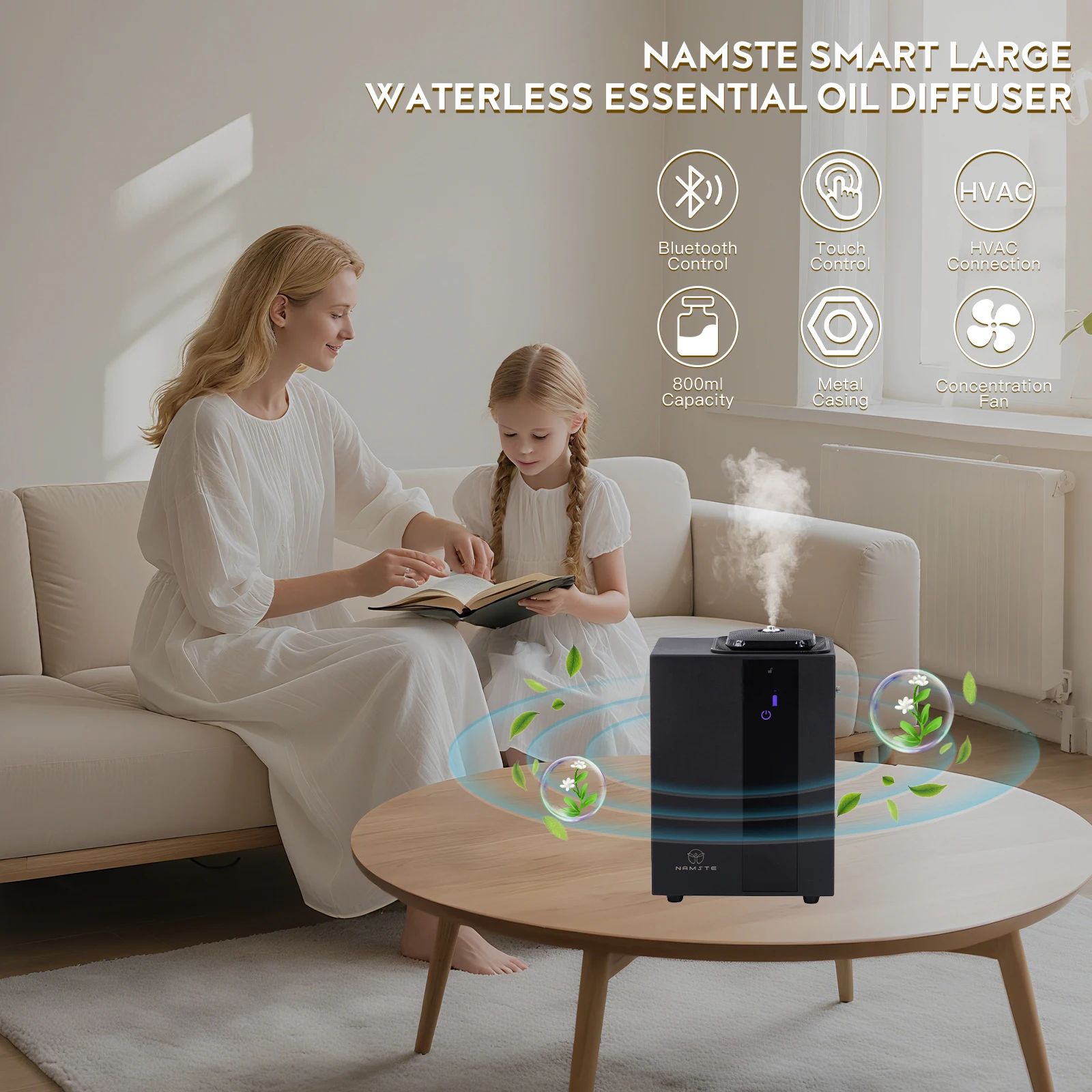 NAMSTE Bluetooth Wifi Diffuser Aroma Profissional Fragrance Scent Home Appliance HVAC Essential Oil Aroma Diffuser Air Freshener