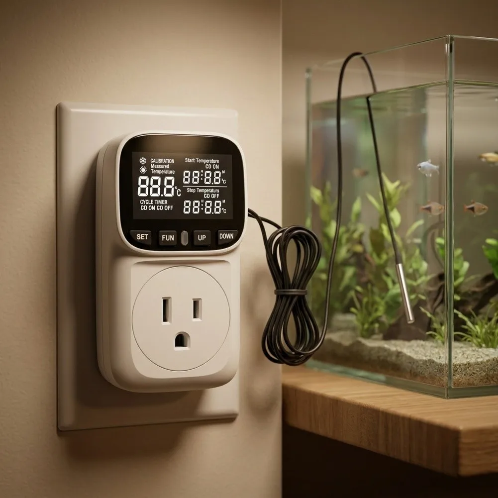 As Picture Digital Temperature Controller Temperature Management For Aquaculture Temperature Controller Dual Mode Thermostat