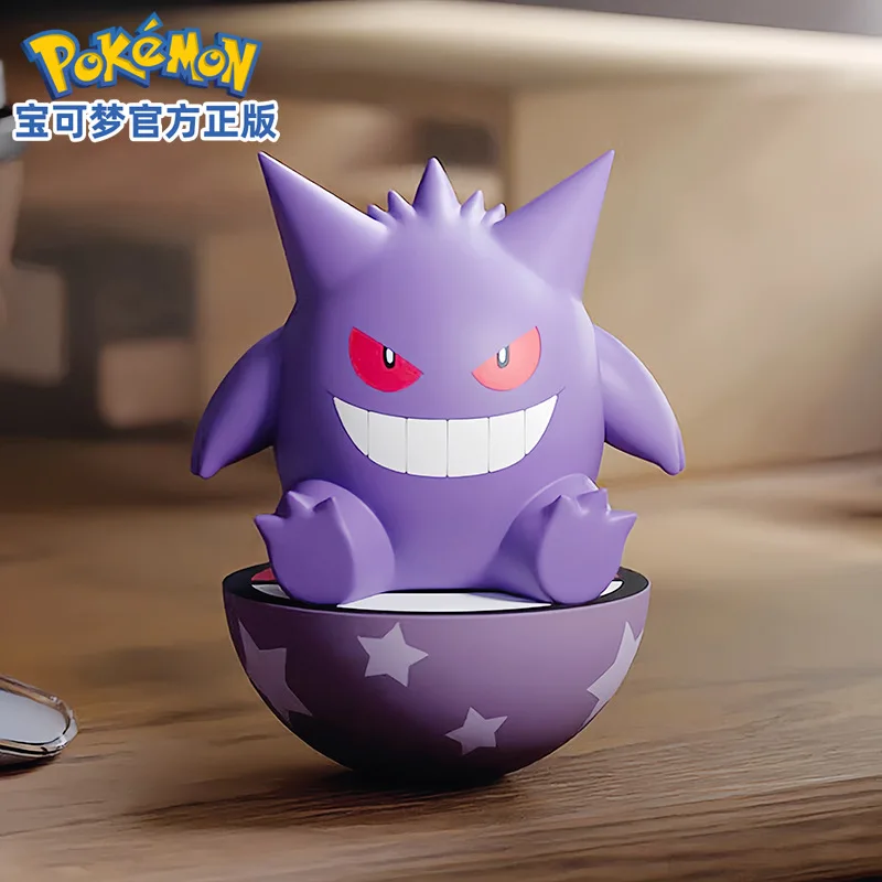 6pcs Pokemon Tumbler Sprigatito Gengar Pikachu Sylveon Sit In Rows Figure Kawaii Cute Statue Pvc Action Figurine Model Toy Gift