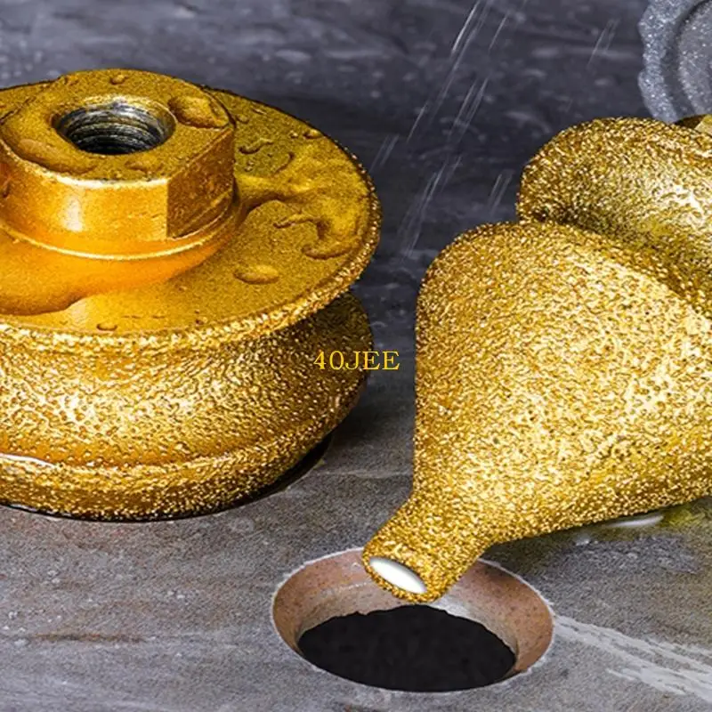 40JE Carbides Professional Cone Tile Bit 4function Drill Bit for Granites Ceramic Extension Hole Processing Thread Handle