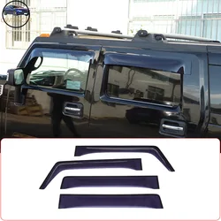 For Hummer H2 H3 2003-2009 ABS Car Exterior Visor Vent Shades Window Sun Rain Guard Deflector Car Accessories