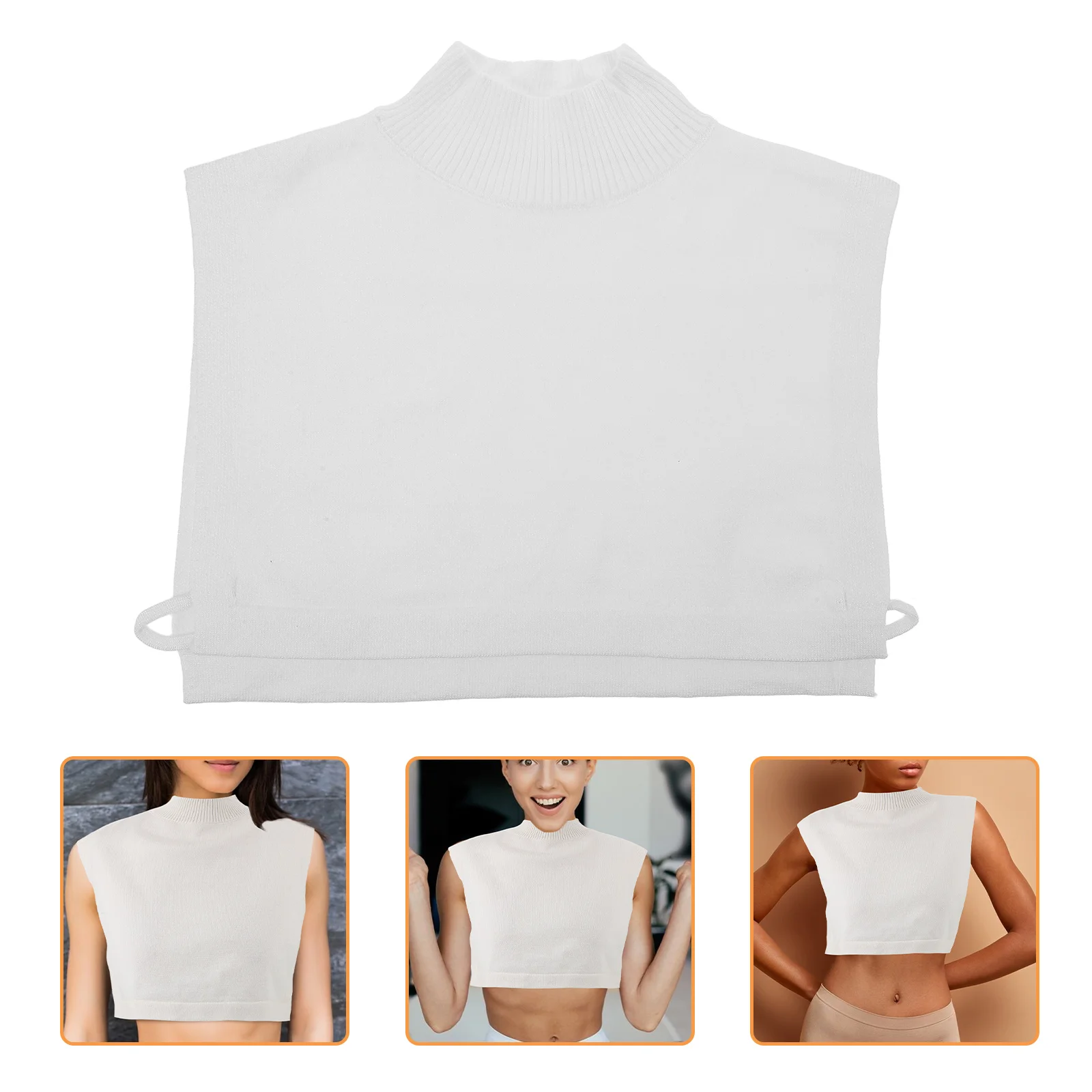 

Sweater Fake Collar White Turtleneck Shirt Inserts for Women Appendix Yarn Half Women's