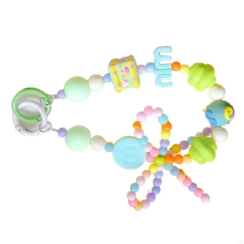 918C elegante pulseira contas plástico pulseira celular pingente joias corrente anti-perda