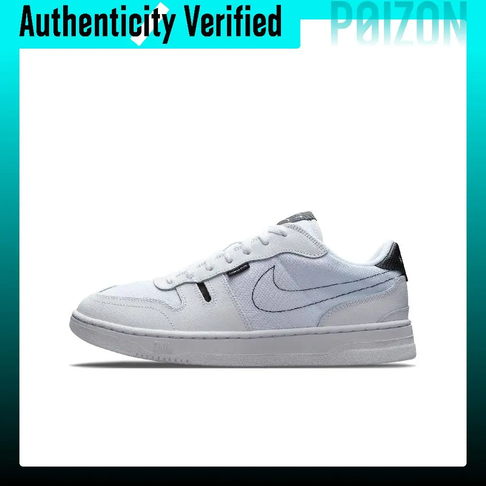 Nike Squash Type Skateboard Shoes Men's Low Top White/Black CT2922-100