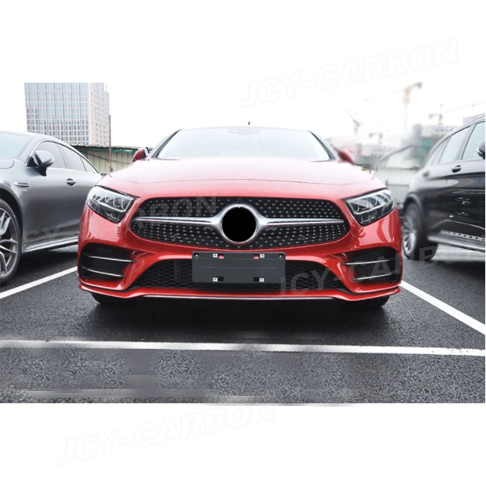 JCYECF For Mercedes Benz CLS Class C257 CLS260 300 350 450 CLS53 AMG 2019 UP Stainless Steel Front Fog Light Strip Car Trims view 4