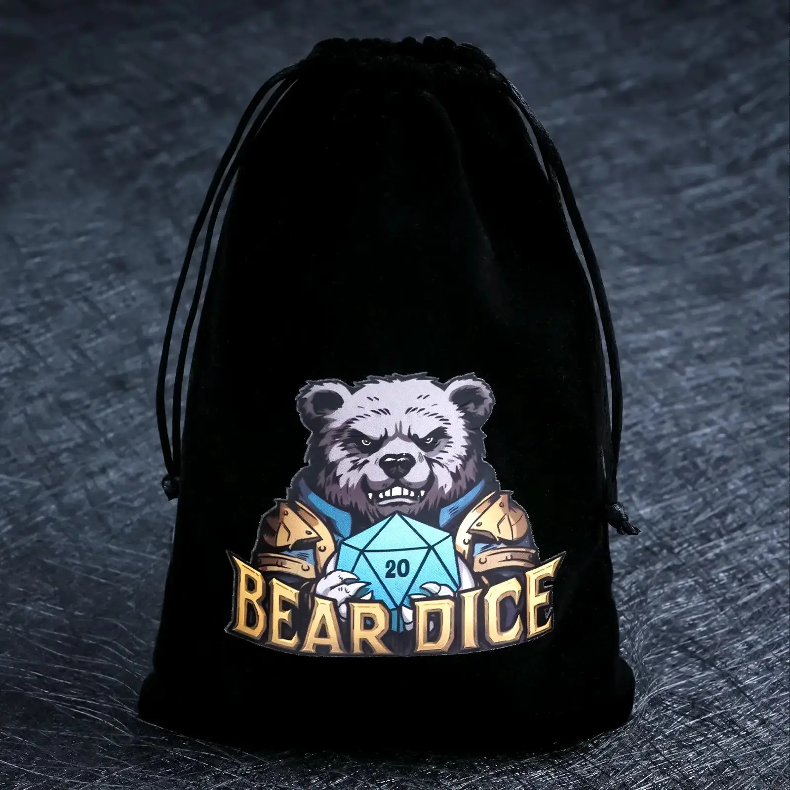 

1Pcs Black Bag Dice Bag Drawstring Bag Storage Bag 8x10cm / 12x18cm Cloth Bag for D&D COC Role RPG DND Table Game