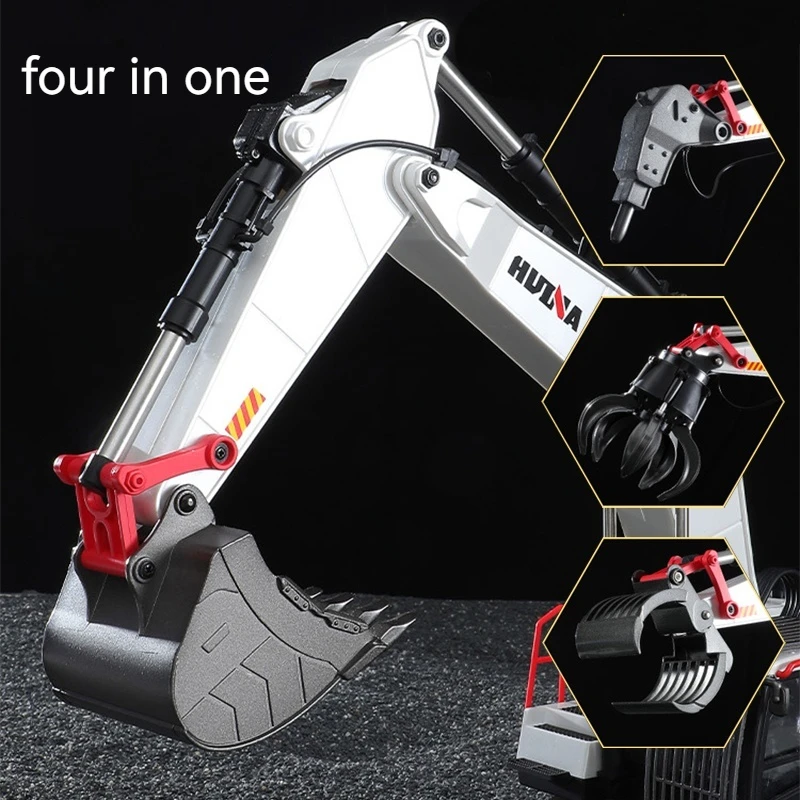 รถขุดของเล่นบังคับวิทยุ รุ่นอัลลอยคุณภาพสูง ของขวัญสำหรับเด็ก รถบรรทุก RC แบบจำลองเครื่องจักรกลวิศวกรรม