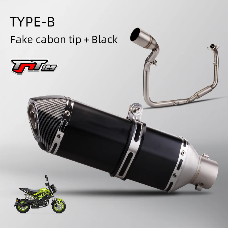 

Полный комплект выхлопной трубы мотоцикла, передняя звено, глушитель из нержавеющей стали 370 мм с DB Killer для Benelli TNT125 TNT 125 135