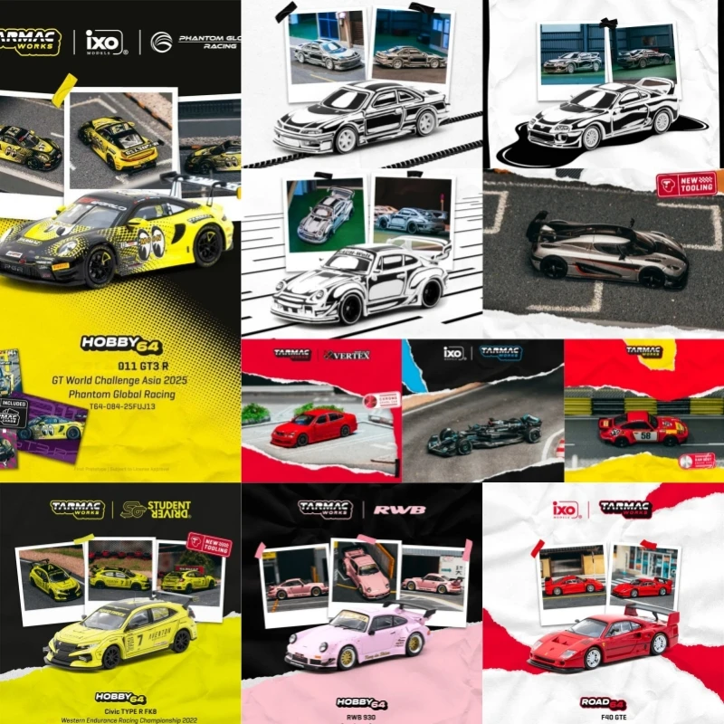 [Preventa] Tarmac Works 1:64 VERTEX Silvia S14 Supra RWB993 One: 1 Aristo plateado JZS161 W14 E RSR 3,0 modelo de coche fundido a presión