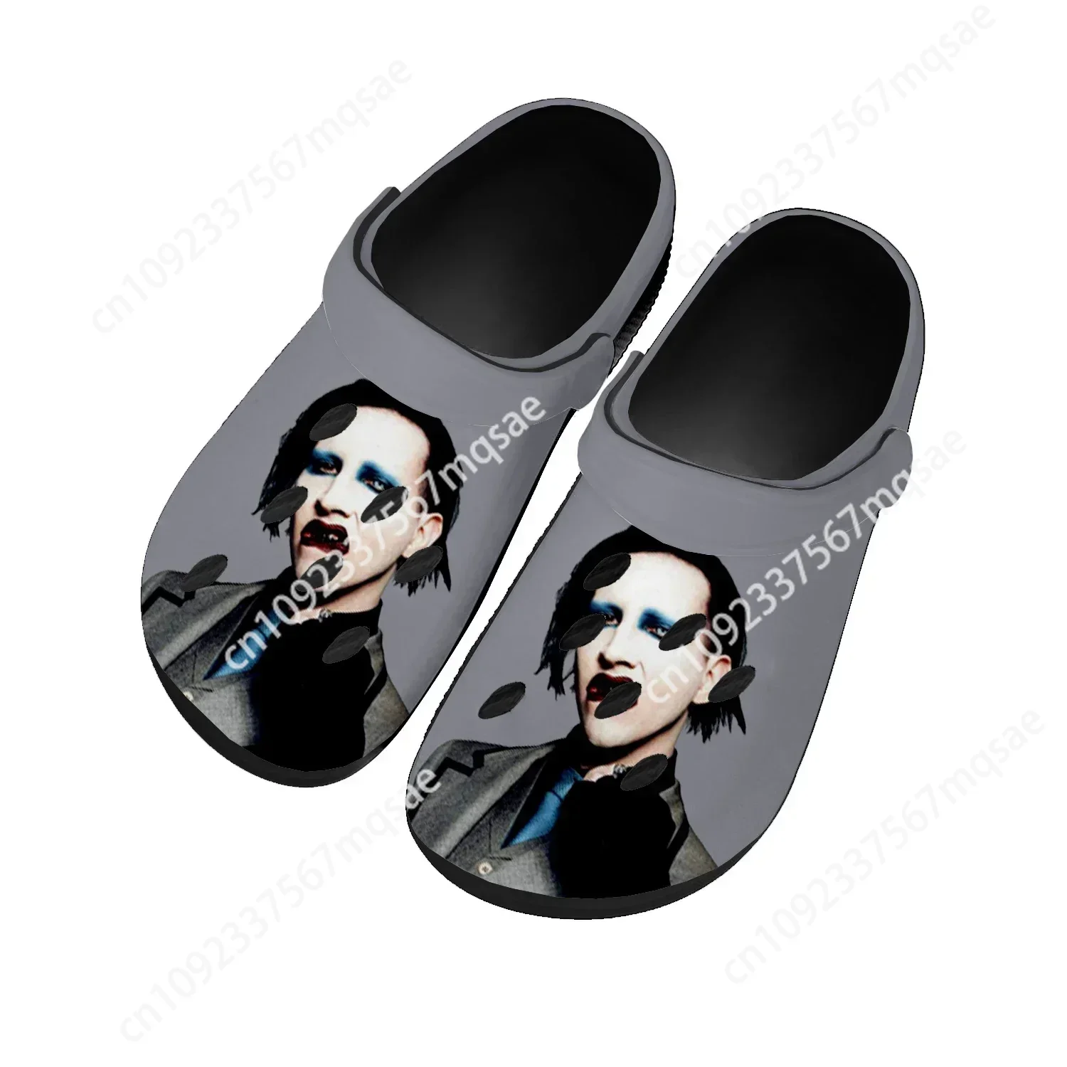 Rock Band Singer Marilyn Manson Home Clogs Custom Water Shoes Mens Womens Teenager Shoes Clog Breathable Beach Hole Slippers