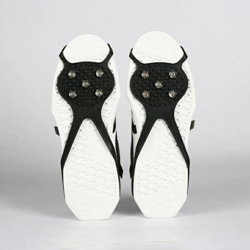   Ice Cleats Snow Traction Cleats Crampons 5 Teeth Non Slip Shoe Grippers