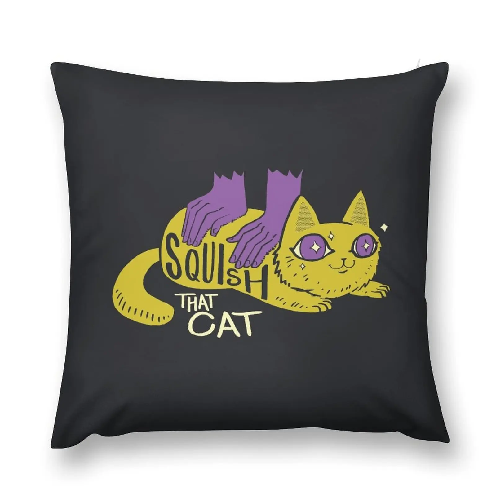 

Squish that Cat! Throw Pillow Sofa Decorative Covers Decorative Pillow Covers For Sofa pillow