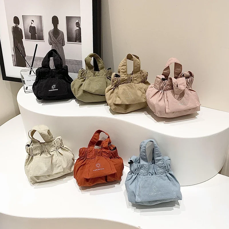 2024 Canvas Versatile Hot Selling Shoulder Bag Solid Color Popular Fashion Crossbody Bag Soft Trendy Women's Designer Handbag