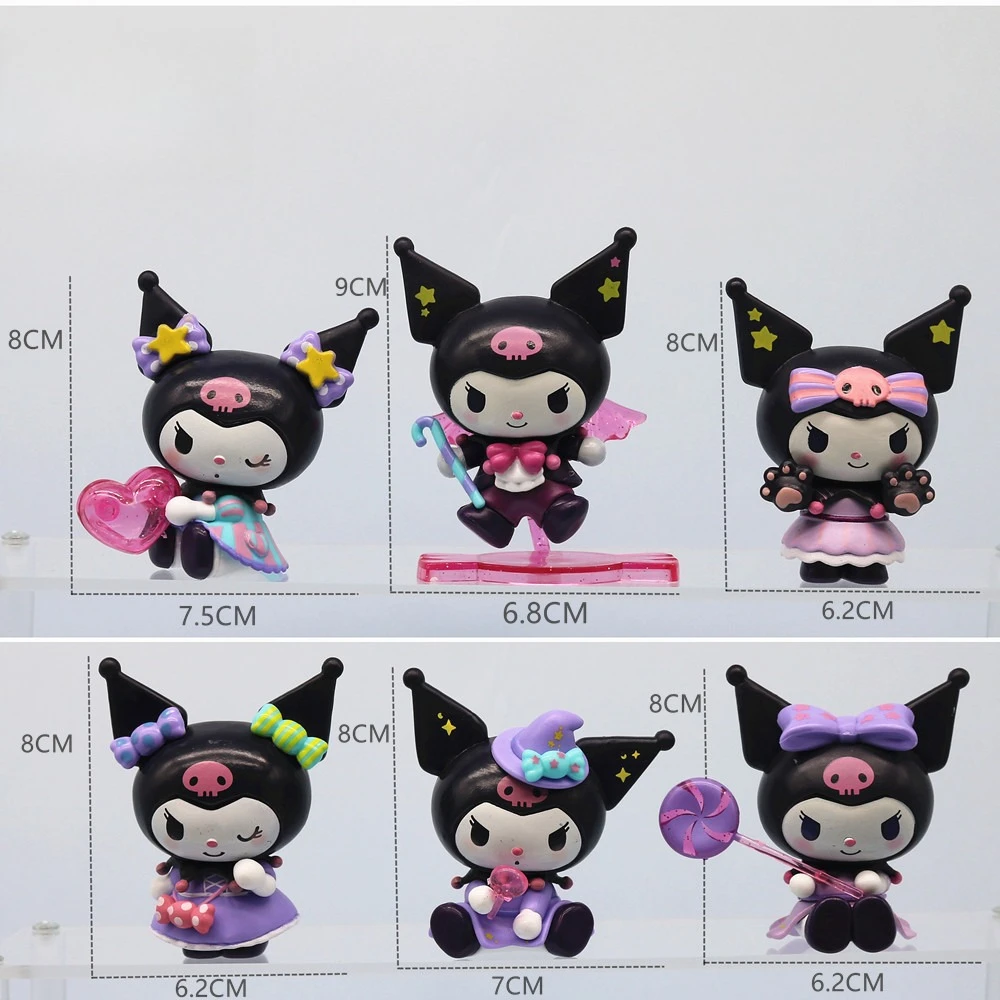 サンリオ クロミ ヒッパーフィギュア アニメ ミステリーブラインドボックス 部屋 車の装飾 コレクションおもちゃ 子供のクリスマスサプライズギフト