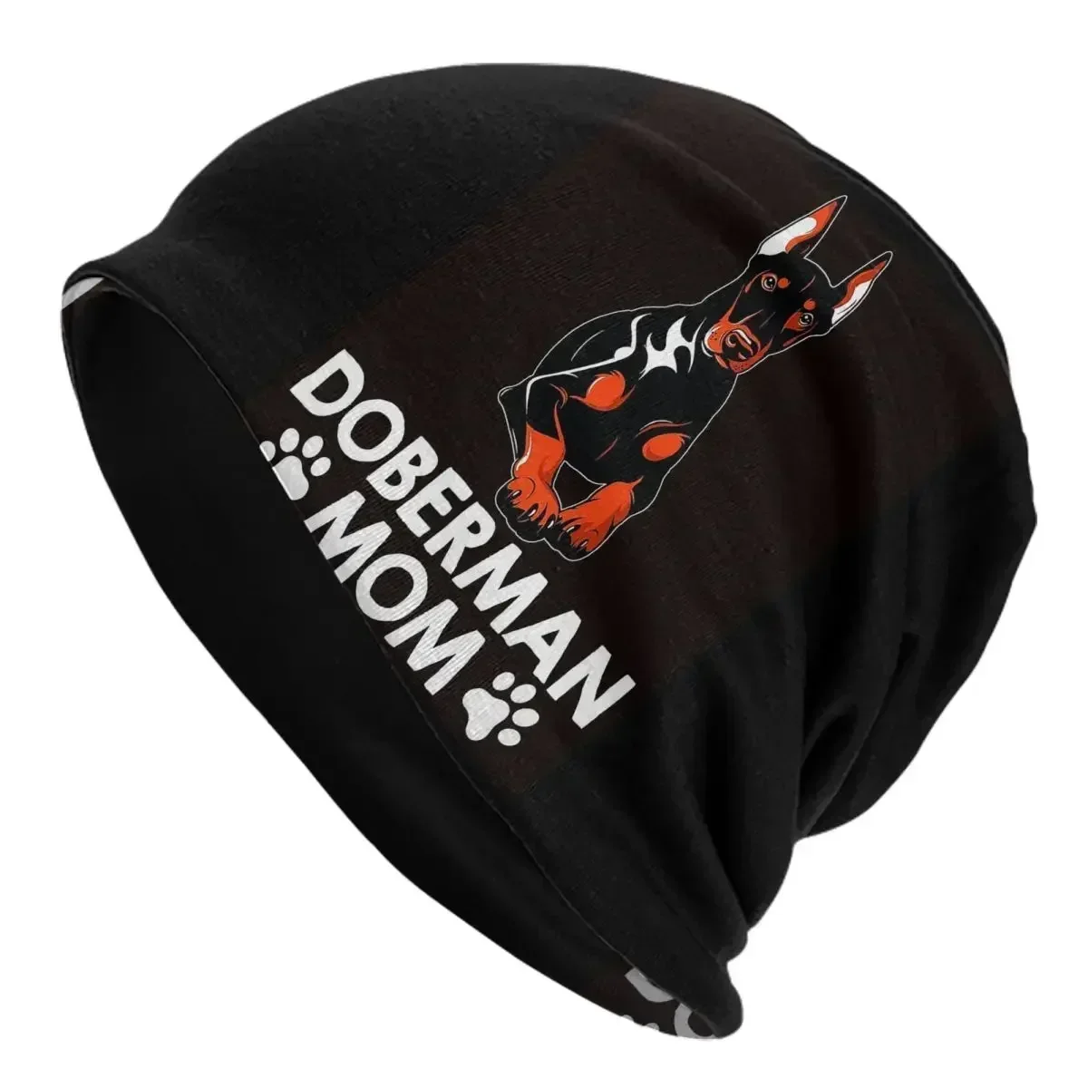 Doberman Mom Art For Women Girl Dog Lover Mother's Day Unisex Adult Beanies Caps Knitting Bonnet Hat Warm Outdoor Skullies Hats